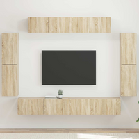vidaXL TV Cabinet 8 pcs Sonoma Oak