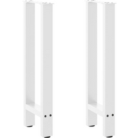 vidaXL Console Table Legs White 2 pcs 38x(72-73) cm Steel