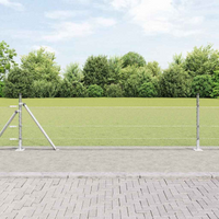 vidaXL Fence Post Silver 100 x 0.5 m (13 mm mesh) Steel