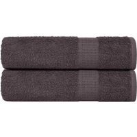 vidaXL Bath Towels "FROGN" 2 pcs Anthracite 100x150 cm 360 gsm
