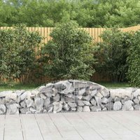 vidaXL Arched Gabion Baskets 2 pcs 300x50x40/60 cm Galvanised Iron