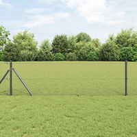 vidaXL Fence Post Grey 100 x 0.6 m (19 x 19 mm mesh) Steel and PVC