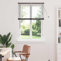 vidaXL Venetian Blinds Height Adjustable Black 130 x 95 cm Aluminium