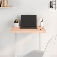 vidaXL Table Top 60x50x(2-4) cm Untreated Solid Wood Oak