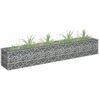vidaXL Gabion Raised Bed Galvanised Steel 180x30x30 cm