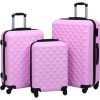 vidaXL Hardcase Trolley Set 3 pcs Pink ABS