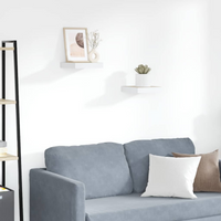 vidaXL Floating Wall Shelves 2 pcs Oak and White 23x23.5x3.8 cm MDF