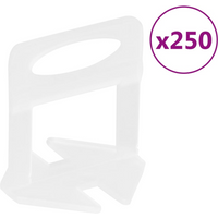 vidaXL Tile Levelling Clips 250 pcs 1.5 mm