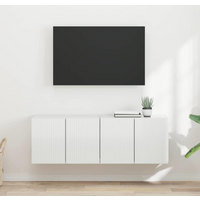 vidaXL TV Wall Cabinet 2 pcs High Gloss White 59.5 x 31 x 40 cm