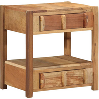 vidaXL End Table with Drawer Brown 43 x 32 x 46 cm Solid Reclaim Wood