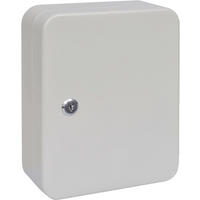 vidaXL Key Box with Lock Ivory 20 x 7.5 x 25 cm Steel