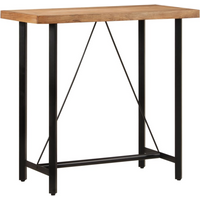 vidaXL Bar Table 110x55x107 cm Solid Wood Acacia and Iron