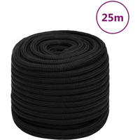 vidaXL Work Rope Black 16 mm 25 m Polyester