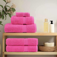 vidaXL Guest Towel SOLUND 10 pcs Pink 15 x 21 cm 550 gsm
