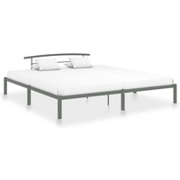 284706 vidaXL Bed Frame without Mattress Grey Metal 200x200 cm