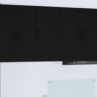 vidaXL Kitchen Cabinet Kalmar Black 40 x 31 x 80 cm Engineered Wood