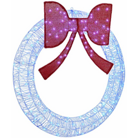 vidaXL Wreath with 150 LEDs Blue 120 cm Acrylic