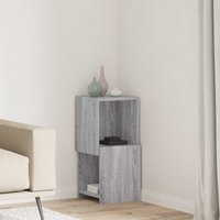 vidaXL Corner Cabinet Grey Sonoma 30.5x30x65cm Engineered Wood