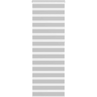 vidaXL Zebra Blind Light Grey 90x230 cm Fabric Width 85.9 cm Polyester