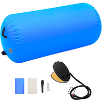 vidaXL Inflatable Gymnastic Roll with Pump 120x90 cm PVC Blue