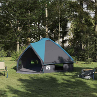 vidaXL Teepee Tent 6-Person with Roof Blue and Grey 431 x 366 x 185 cm