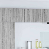 vidaXL Hanging Cabinet 2 pcs Grey Sonoma and White 30 x 31 x 40 cm