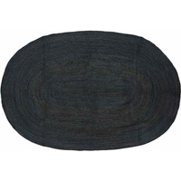 vidaXL Area Rugs Oval Black 205 x 305 cm Jute