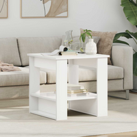 vidaXL Coffee Table White 51 x 50 x 50 cm Engineered Wood
