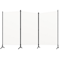 vidaXL 3-Panel Room Divider White 260x180 cm