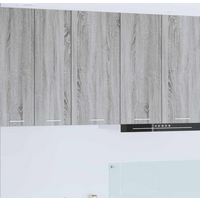 vidaXL Hanging Cabinet with Door Grey Sonoma and White 40 x 31 x 80 cm