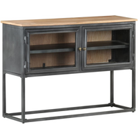 vidaXL Sideboard Grey 100x30x70 cm Solid Acacia Wood