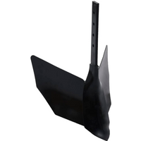 vidaXL Tiller Plough Attachment Black Metal