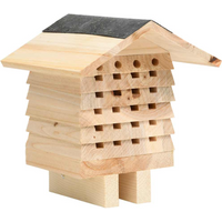 vidaXL Bee Hotel Solid Firwood 22x20x20 cm