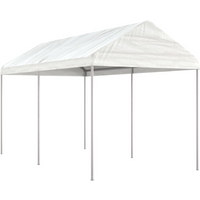 vidaXL Gazebo with Roof White 4.46x2.28x2.69 m Polyethylene