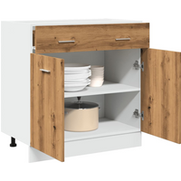 vidaXL Drawer Bottom Cabinet Lyon Artisan Oak 80x46x81.5 cm Engineered Wood