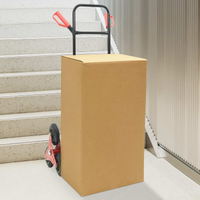 vidaXL Hand Trolley Black and Red 64.5 x 49.5 x 114 cm Steel