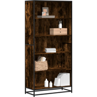 vidaXL Bookcase Smoked Oak 80.5x35x170.5 cm Engineered Wood
