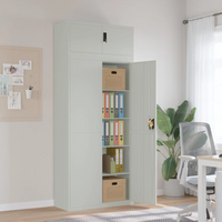 vidaXL File Cabinet Light Grey 90x40x220 cm Steel