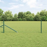 vidaXL Fence Post Green 25 x 0.4 m (50 mm mesh) Steel and PVC