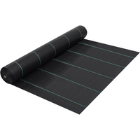 vidaXL Weed & Root Control Mat Black 2x10 m PP