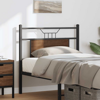 vidaXL Replace Headboard Brown Oak 75 cm Engineered Wood and Steel