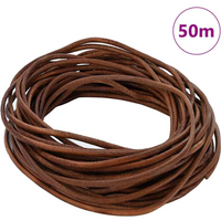 vidaXL Leather Cord Light Brown Ø3 mm x 50 m Leather