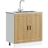 vidaXL Sink Base Cabinet "Porto" Artisan Oak 80x46x81.5 cm Engineered Wood