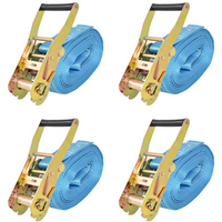vidaXL Ratchet Tie Down Straps 4 pcs 4 Tonnes 8mx50mm Blue