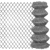 vidaXL Chain Link Fence Steel 15x0.8 m Grey
