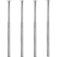 vidaXL Telescopic Table Legs 4 pcs Chrome 710 mm-1100 mm