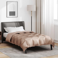 vidaXL Winter Duvet Gold 200 x 135 cm Satin and Microfiber