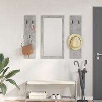 vidaXL Wall-Mounted Coat Rack Concrete Grey 96 x 1.5 x 90 cm