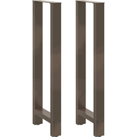 vidaXL Bar Table Legs Natural Steel 2 pcs 50x(110-111) cm Steel