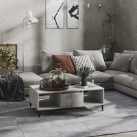 vidaXL Coffee Table Concrete Grey 103.5x60x35 cm Engineered Wood
